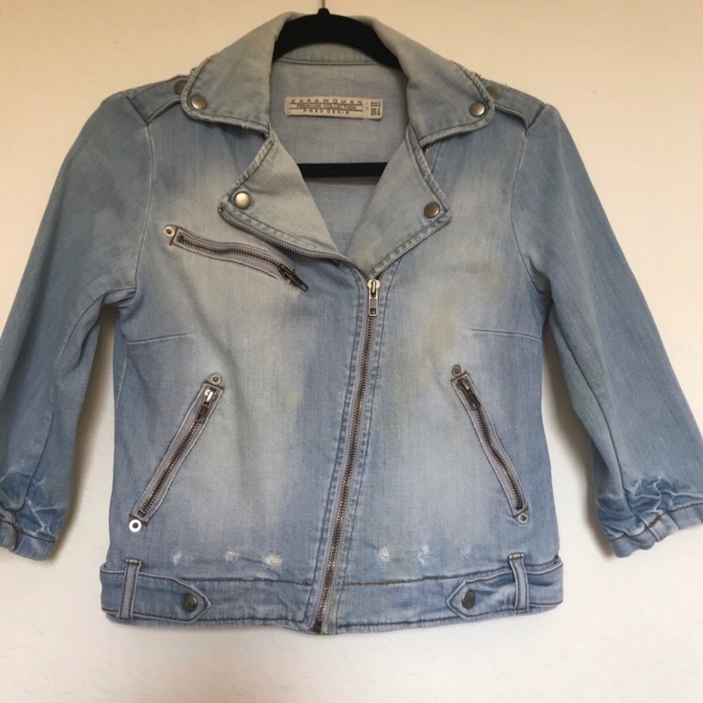 ZARA Woman aged denim jacket